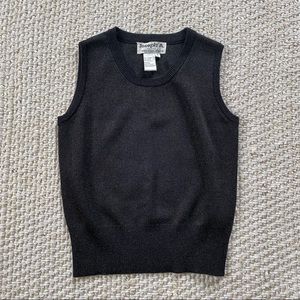 Vtg Joseph A sparkly black sweater tank XS/S